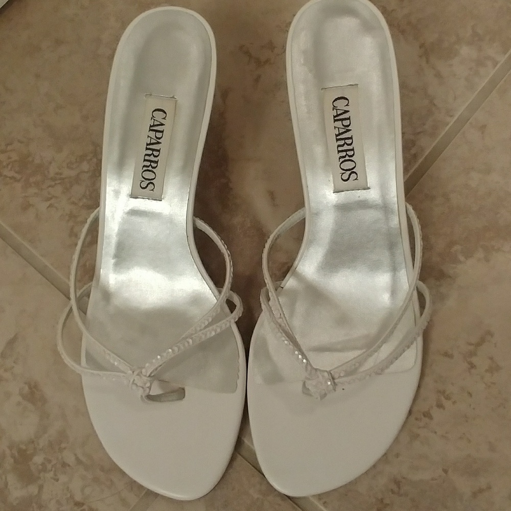 NEW white strappy sandals